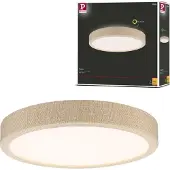 Paulmann Plafondlamp Cosara, crème / amber, Woon-/ Eetkamer, Textiel / Stof / Zijde, Scandinavisch, plafondlamp