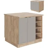 Vicco Fame-Line Keukeneiland – 90 cm zonder werkblad GrijsBeige