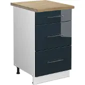 Vicco Fame-Line Keukenkasten – 50 cm, AP Goldkraft Donkerblauw hoogglans