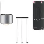 Paulmann Hanglampe , Aldan, dimbare, Metallic, Woonkamer, Aluminium, Modern