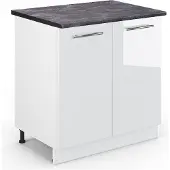 Vicco Fame-Line Wastafelkast – 80 cm met legplank, WB Antraciet Wit Hoogglans