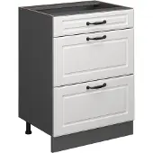 Vicco Keukenonderkast R-Line Wit Landhuis 60 cm met laden, zonder werkblad, Model 37821