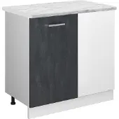 Vicco R-Line Hoekkast – 86 cm WB Marmer Zwart beton