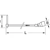 Ks Tools 517.1118 5171118 Dubbele scharniersleutel 18 mm Uitvoering Inbus 500 mm 1 stuk(s)