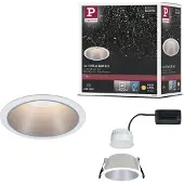 Paulmann Inbouwspot Led Cole Coin 3-stapdim Wit Zilver 6,5w