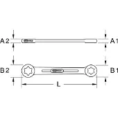 Ks Tools 5180862 518.0862 Dubbele ringsleutel Sleutelbreedte (metrisch) 10 - 12 mm