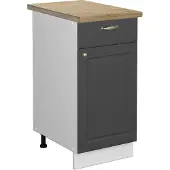 Vicco Keukenonderkast Fame-Line Antraciet-goud 40 cm , WB Eik, Model 46775