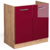 Vicco R-Line Wastafelkast – 80 cm zonder werkblad Rode hoogglans
