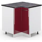 Vicco Fame-Line Hoekkast – 80.5 cm, WB Antraciet Bordeauxrode hoogglans