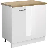 Vicco R-Line Hoekkast – 86 cm, WB Eik Wit Hoogglans