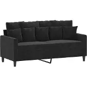 vidaXL Tweezitsbank 140 cm fluweel zwart