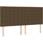 vidaXL Hoofdbord donkerbruin 180x5x118/128 cm stof