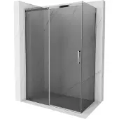 Mexen Omega schuifdouchecabine 130 x 70 , grafiet, chroom - 825-130-070-01-40