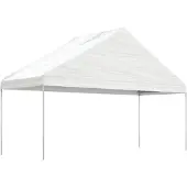 vidaXL Prieel met dak 20,07x5,88x3,75 m polyetheen wit