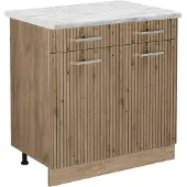 Vicco R-Line Keukenonderkast – 80 cm WB Marmer Artisanaal eiken