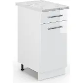 Vicco Fame-Line Keukenonderkast – 40 cm, WB Marmer Wit Hoogglans