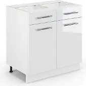 Vicco Fame-Line Keukenonderkast – 80 cm zonder werkblad Wit Hoogglans
