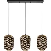 Toolight App1425-3Cp Hanglamp Zwart 76X16X24Cm