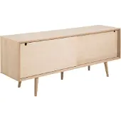 Ebuy24 Canes - Dressoir - Massief eiken - Wit geloogd