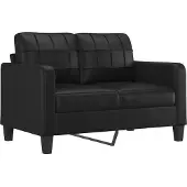 vidaXL Tweezitsbank 120 cm kunstleer zwart