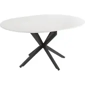 Vicco Eettafel Loyd Wit/Zwart 120 x 76.5 cm Uitschuifbaar, Model 51776