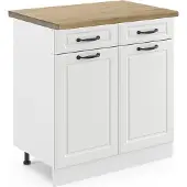 Vicco Keukenonderkast R-Line Wit Landhuis 80 cm , WB Eik, Model 45373