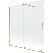 Mexen Velar badwand tweedelige schuifbaar 160 x 150 , transparant, goud - 896-160-000-01-50
