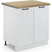 Vicco Wastafelkast Fame-Line Wit Landhuis 80 cm , WB Eik, Model 45965