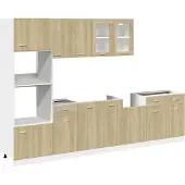 vidaXL 7-delige Keukenkastenset Lyon bewerkt hout sonoma eikenkleurig