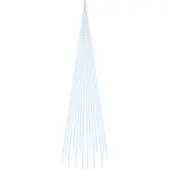 vidaXL Vlaggenmast kerstboom 1134 LED's koudwit 800 cm