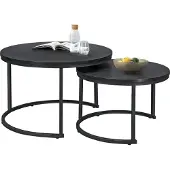 En.casa Salontafel Christchurch rond set van 2 zwart []