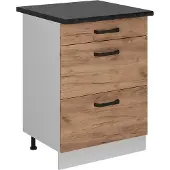 Vicco Keukenonderkast R-Line Krachtige eik goud 60 cm WB Antraciet, Model 52265