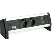 Bachmann DESK 2xbeveiligd contact 1xUSB A&C, USB Oplader 22W, GST18