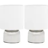 Möbelando vidaXL Tafel lampen, 2 stuks, met touchsensor, wit, fitting E14