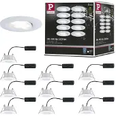 Paulmann LED-inbouwlamp voor badkamer Set van 10 stuks 60 W Wit (mat)