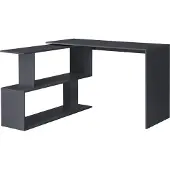 En.casa Hoekbureau met open kast Arendal 120x50x76,5 cm donkergrijs