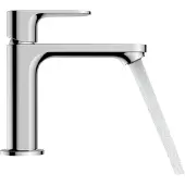 Hansgrohe enkeldraaikraan voor wastafel, model Rebris S 110, met afvoerset met trekstang, chroom, 1 stuk.