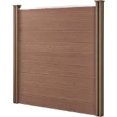 Neu.holz HKC Schuttingpaneel met palen - bruin