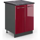 Vicco Fame-Line Keukenonderkast – 60 cm, WB Antraciet Bordeauxrode hoogglans