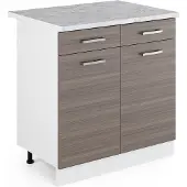 Vicco R-Line Keukenonderkast – 80 cm, WB Marmer Edel grijs