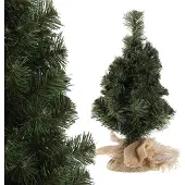 Kadax Kunstkerstboom met 105 takken, mini-dennenboom met jute, 80 cm