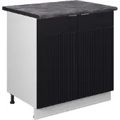 Vicco Fame-Line Wastafelkast – 80 cm met legplank, WB Antraciet Zwart gestreept