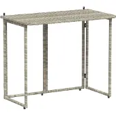 vidaXL Tuintafel inklapbaar 90x51x75 cm poly rattan lichtgrijs