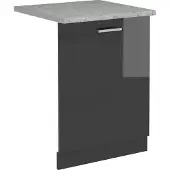 Vicco R-Line Vaatwasserfrontpaneel – 60 cm, WB Marmer Antraciet Hoogglans