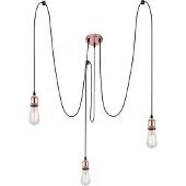 Globo Lighting Flexibele koperen hanglamp 3-lichts L Globo Oliver