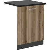Vicco R-Line Vaatwasserfrontpaneel – 60 cm, WB Antraciet Artisanaal eiken