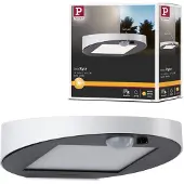 Paulmann LED buitenwandlamp solar Ryse wit, wit / opaal, Kunststof, Modern, solar buitenlamp