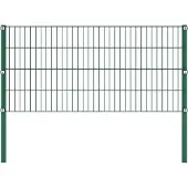 vidaXL Schuttingpaneel met palen ijzer 1730x80 cm groen