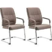 CLP XXL Anubis Set van 2 Eetkamerstoelen - Stof zwart