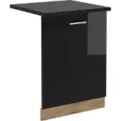 Vicco Vaatwasserfrontpaneel R-Line Zwart hoogglans 60 cm , WB Antraciet, Model 54964